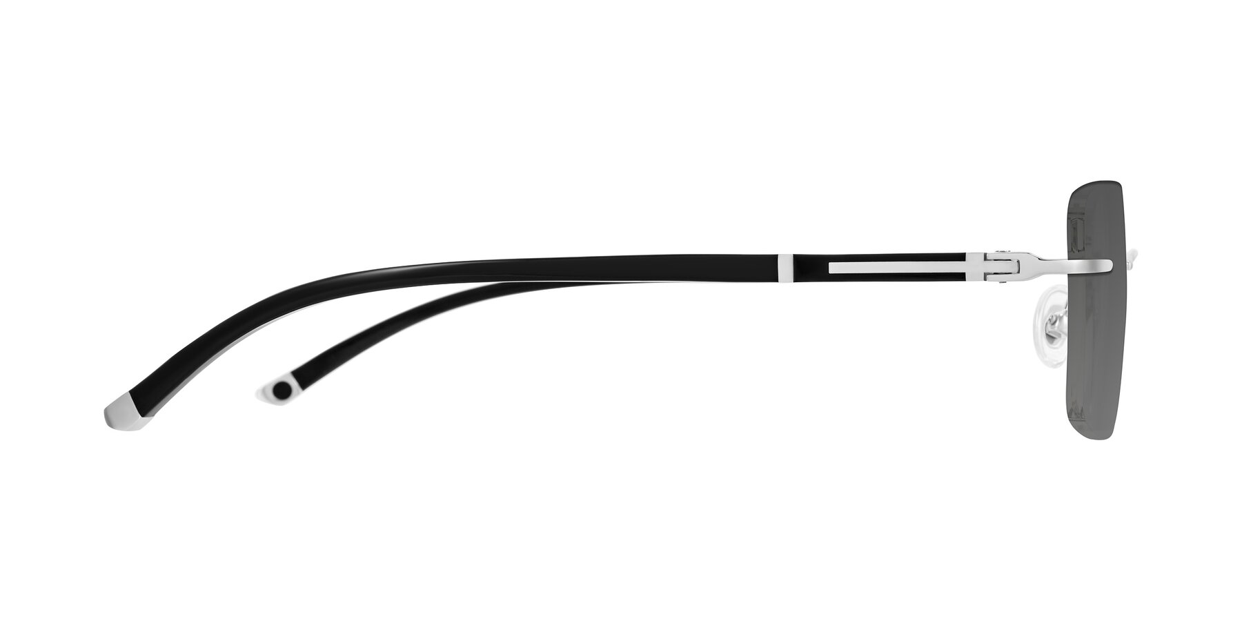Side of Mist in Sliver/Black with Medium Gray Tinted Lenses