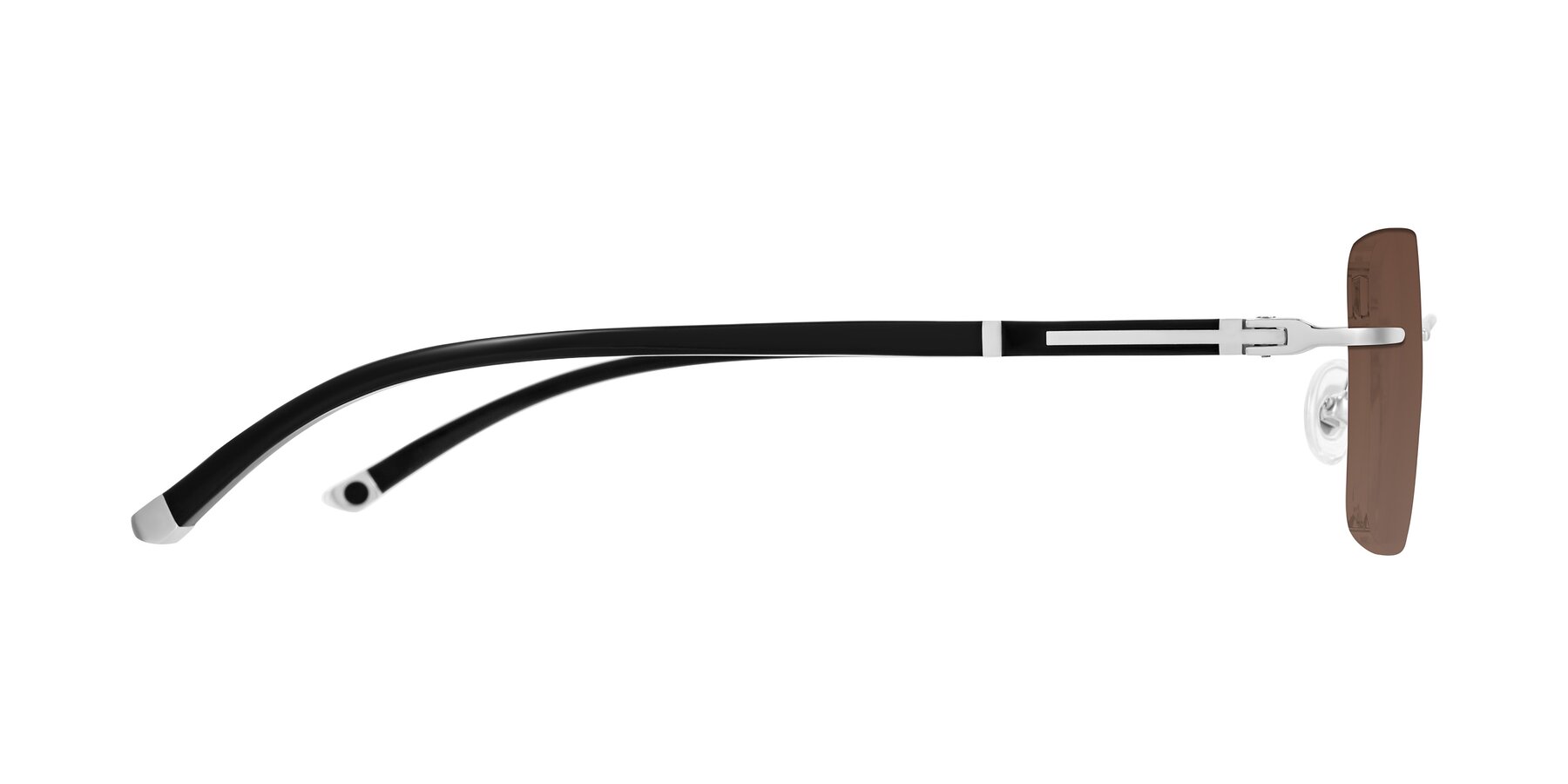 Side of Mist in Sliver/Black with Brown Tinted Lenses