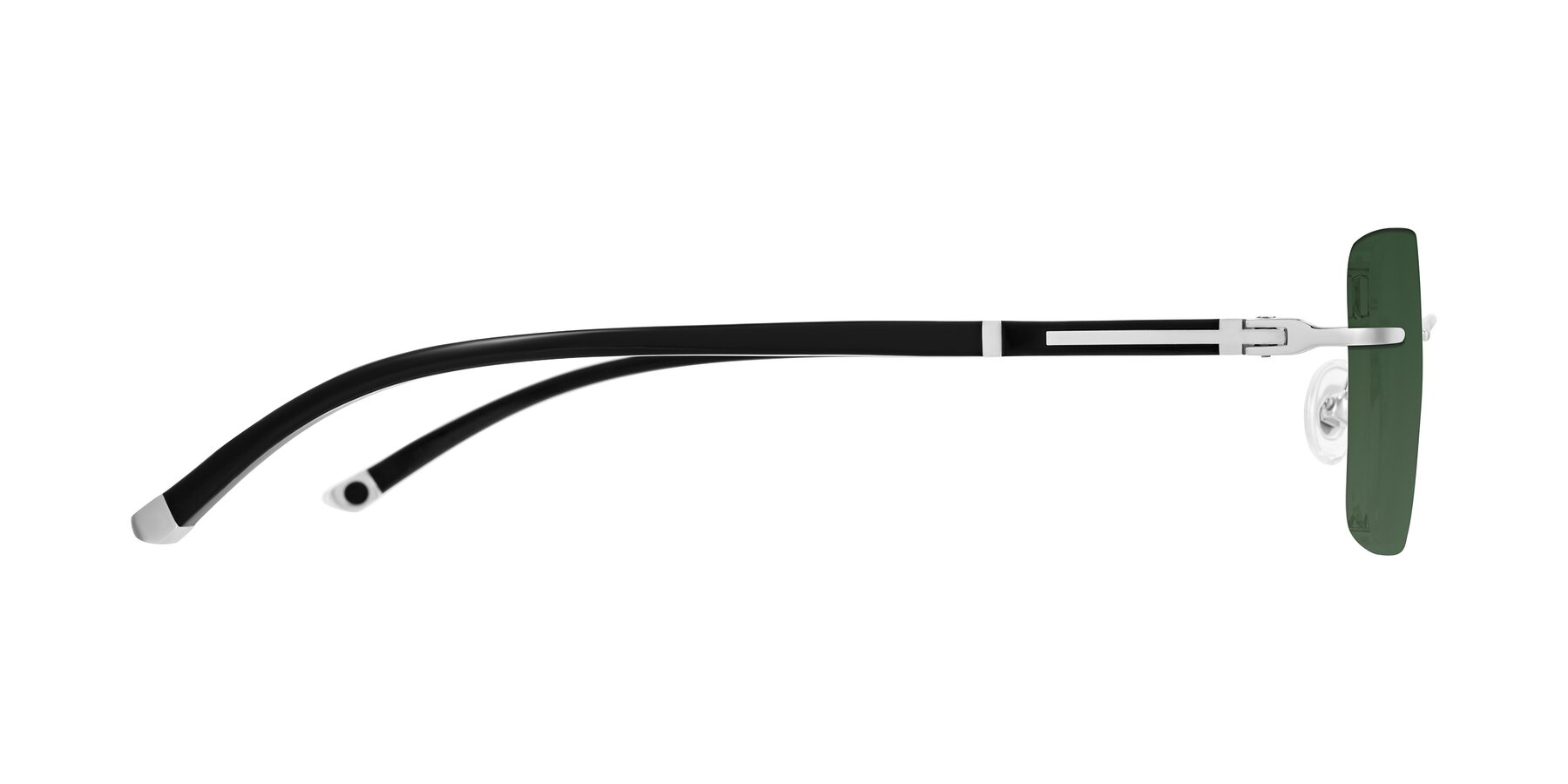 Side of Mist in Sliver/Black with Green Tinted Lenses