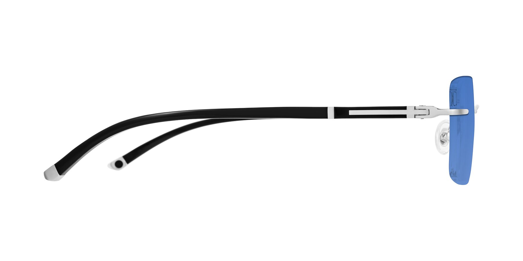 Side of Mist in Sliver/Black with Blue Tinted Lenses