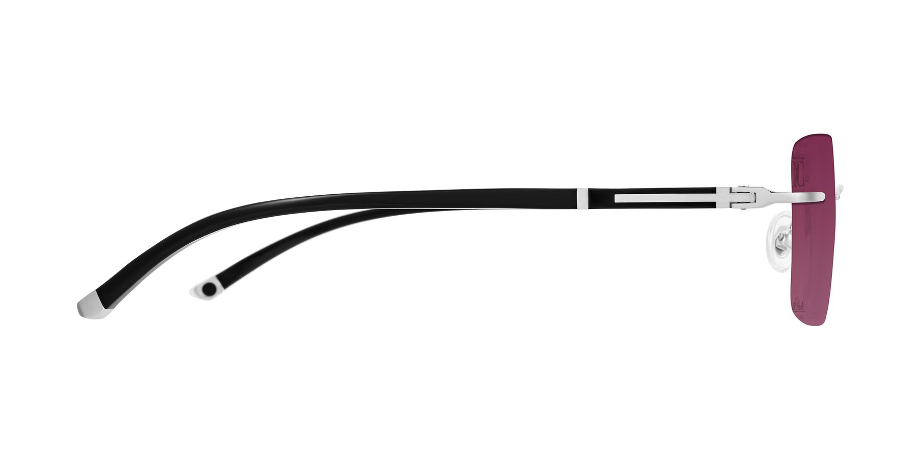 Side of Mist in Sliver/Black with Wine Tinted Lenses