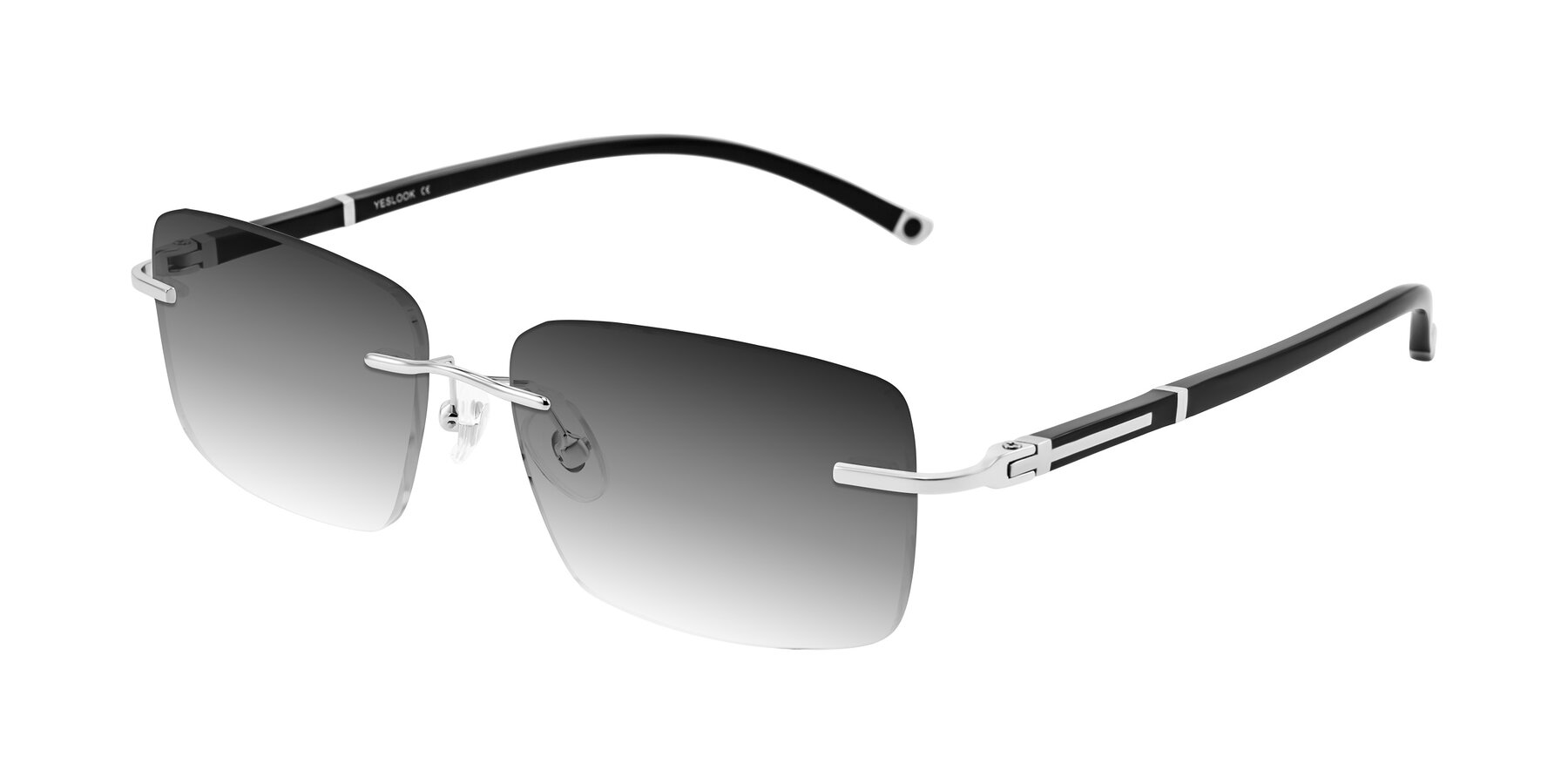 Angle of Mist in Sliver/Black with Gray Gradient Lenses