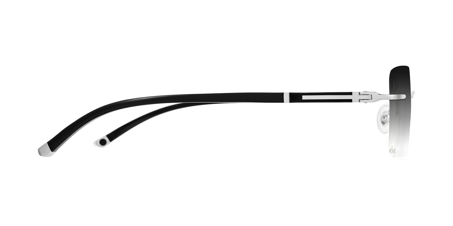 Side of Mist in Sliver/Black with Gray Gradient Lenses