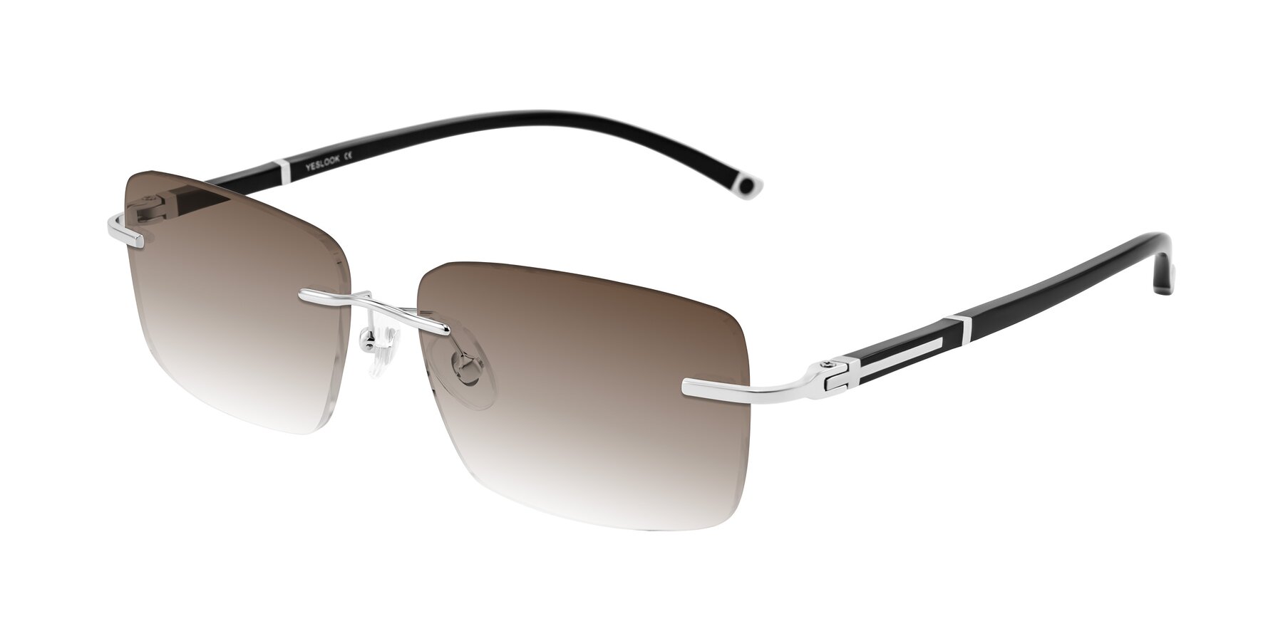 Angle of Mist in Sliver/Black with Brown Gradient Lenses