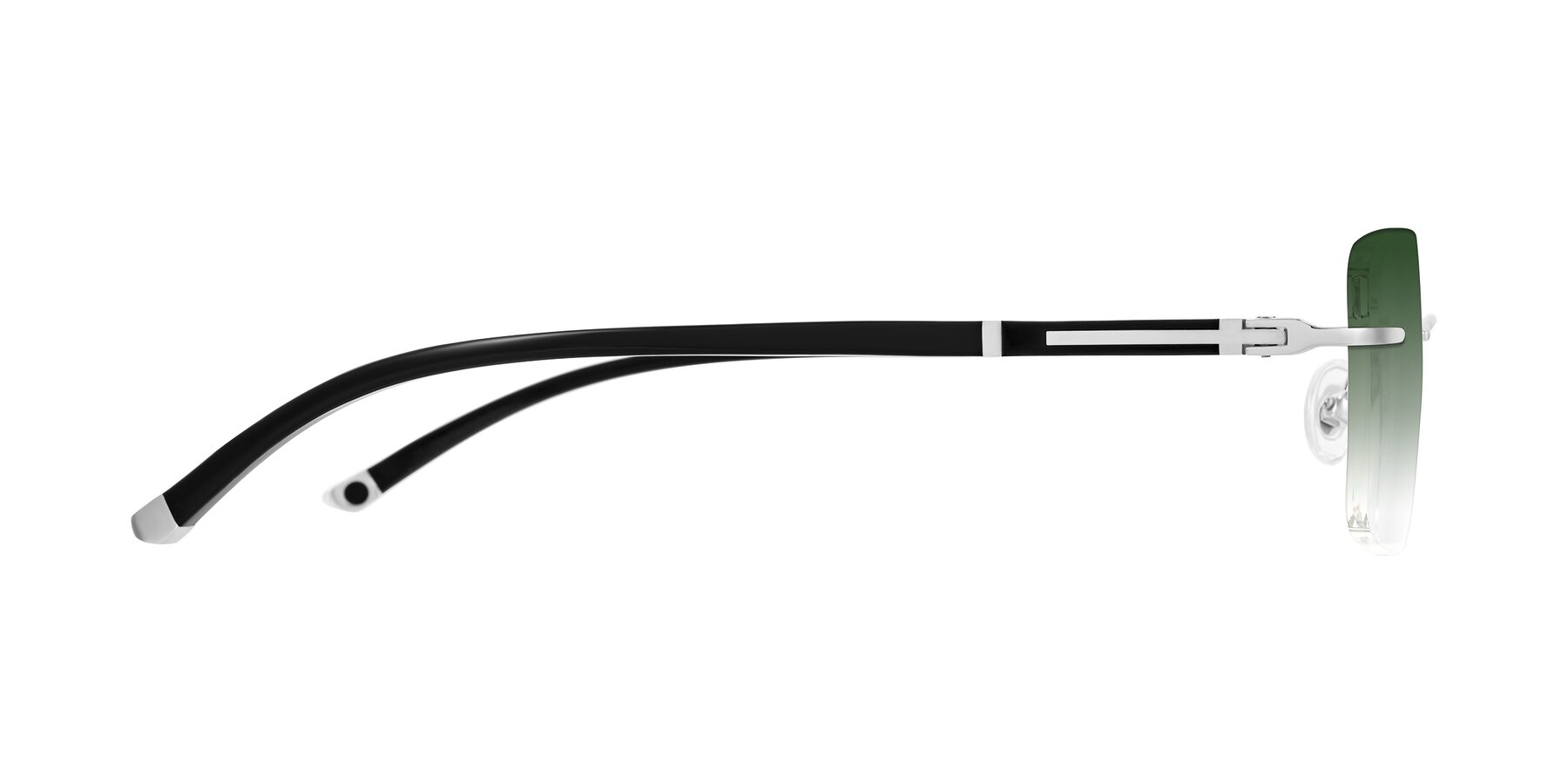 Side of Mist in Sliver/Black with Green Gradient Lenses