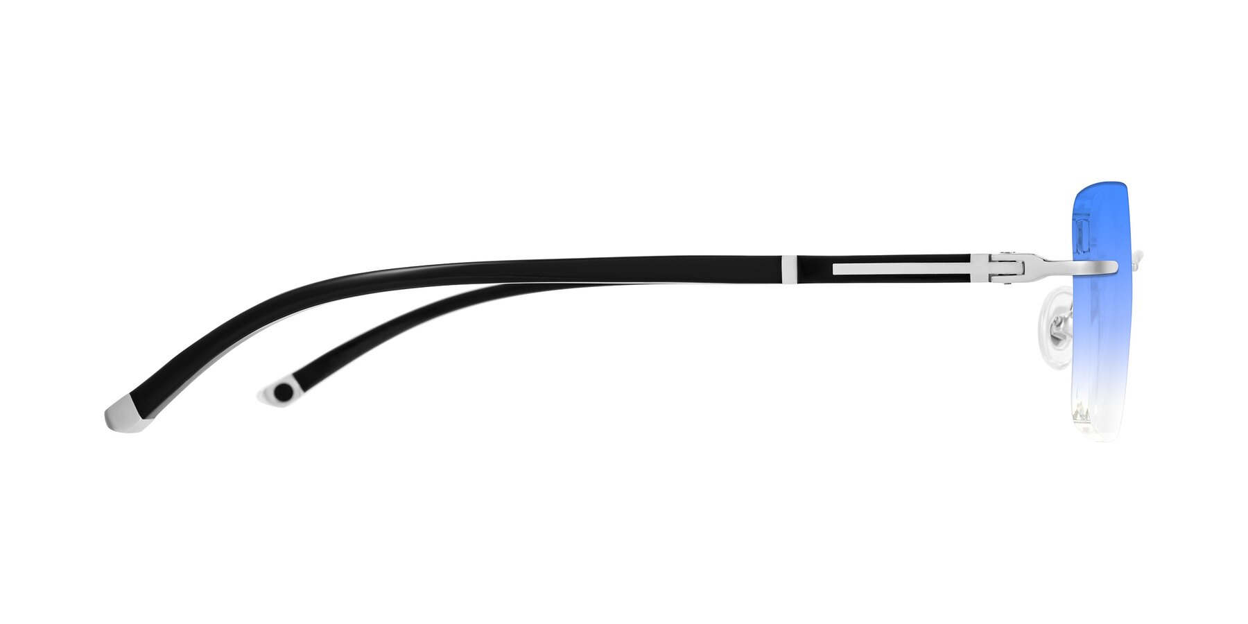 Side of Mist in Sliver/Black with Blue Gradient Lenses