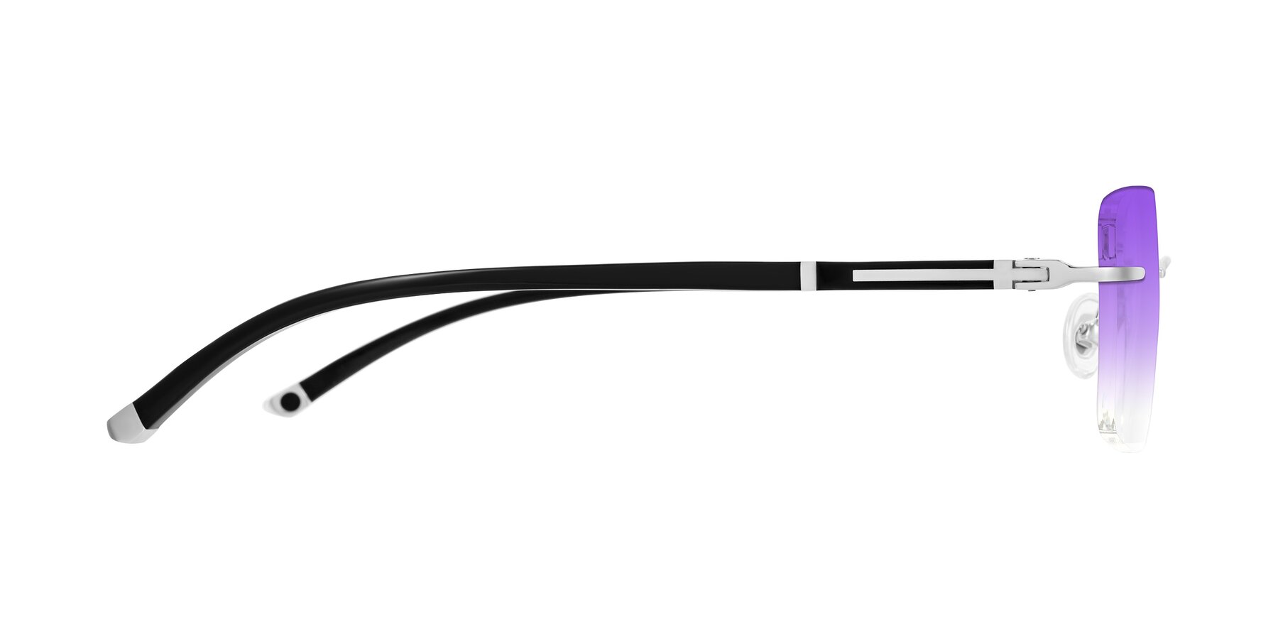 Side of Mist in Sliver/Black with Purple Gradient Lenses