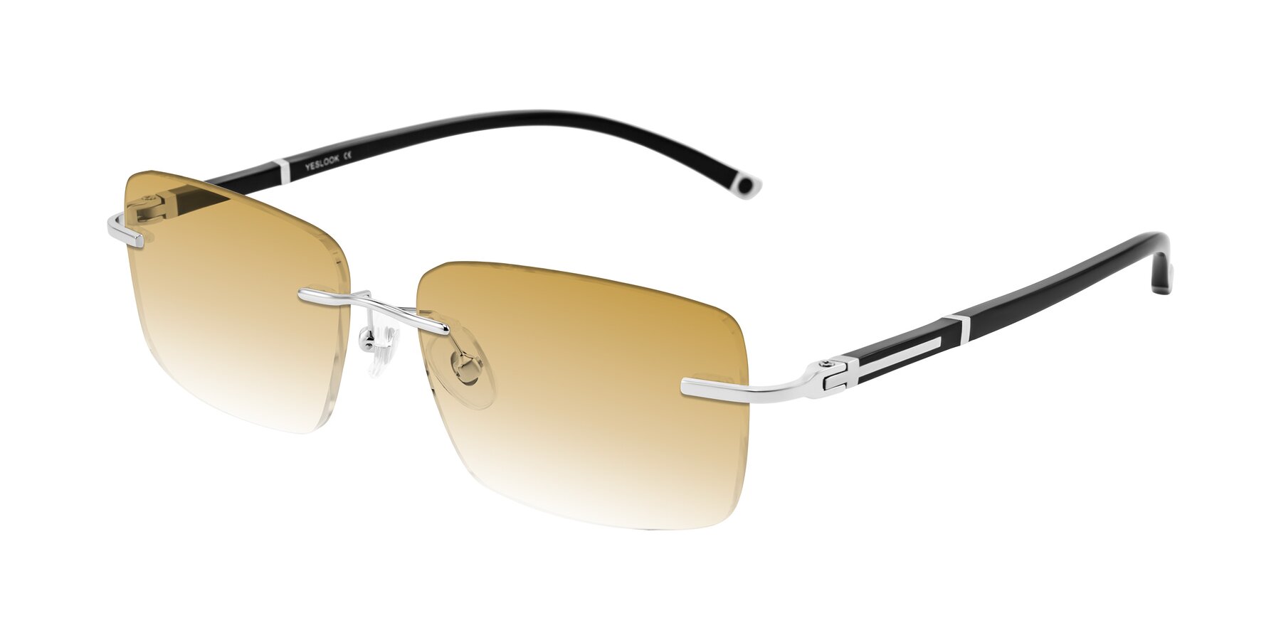 Angle of Mist in Sliver/Black with Champagne Gradient Lenses
