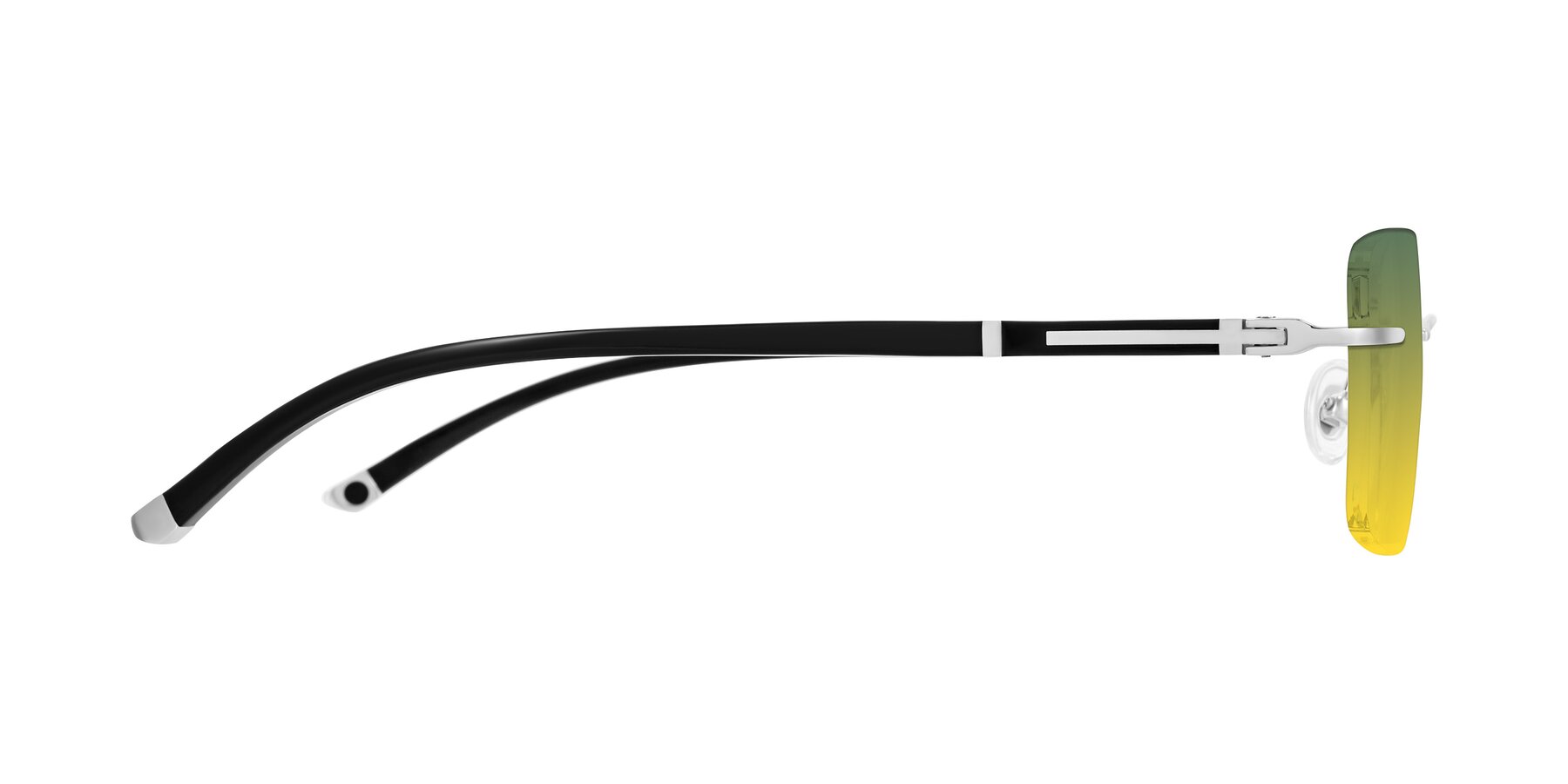 Side of Mist in Sliver/Black with Green / Yellow Gradient Lenses