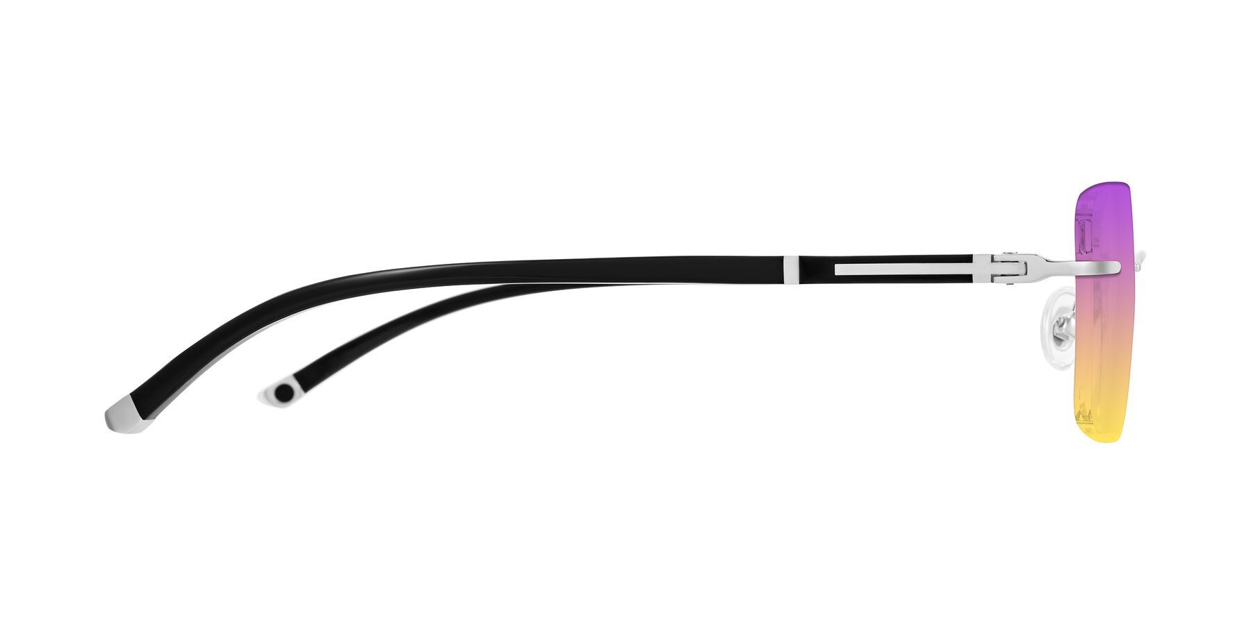 Side of Mist in Sliver/Black with Purple / Yellow Gradient Lenses