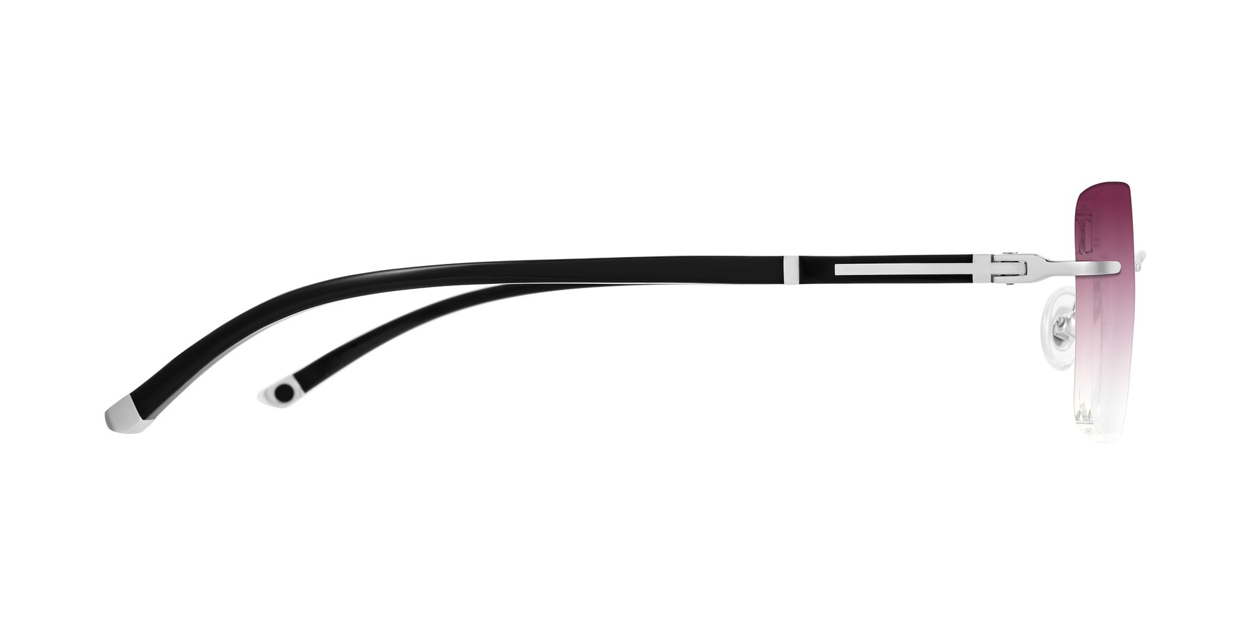 Side of Mist in Sliver/Black with Wine Gradient Lenses