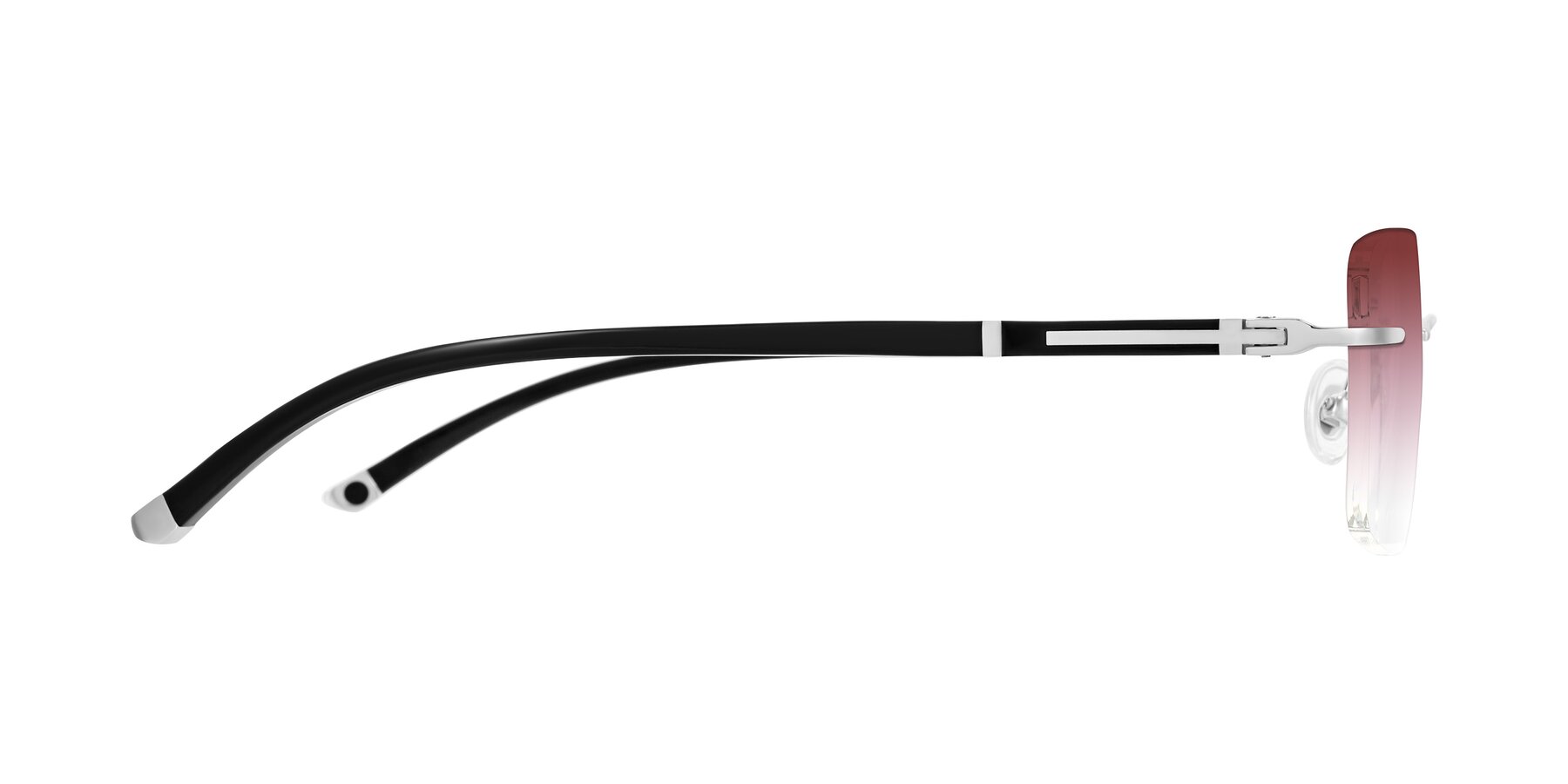 Side of Mist in Sliver/Black with Garnet Gradient Lenses