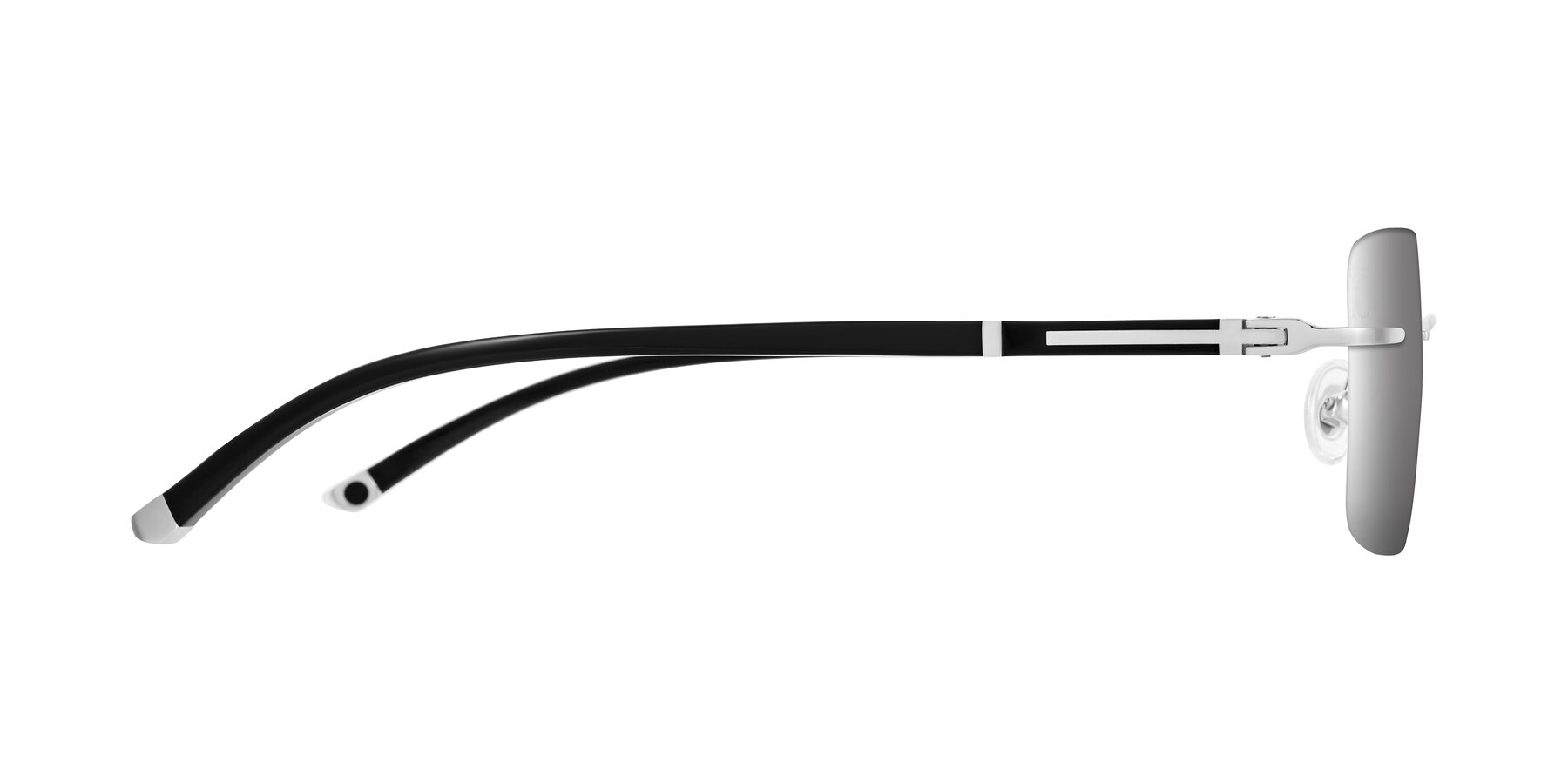 Side of Mist in Sliver/Black with Silver Mirrored Lenses