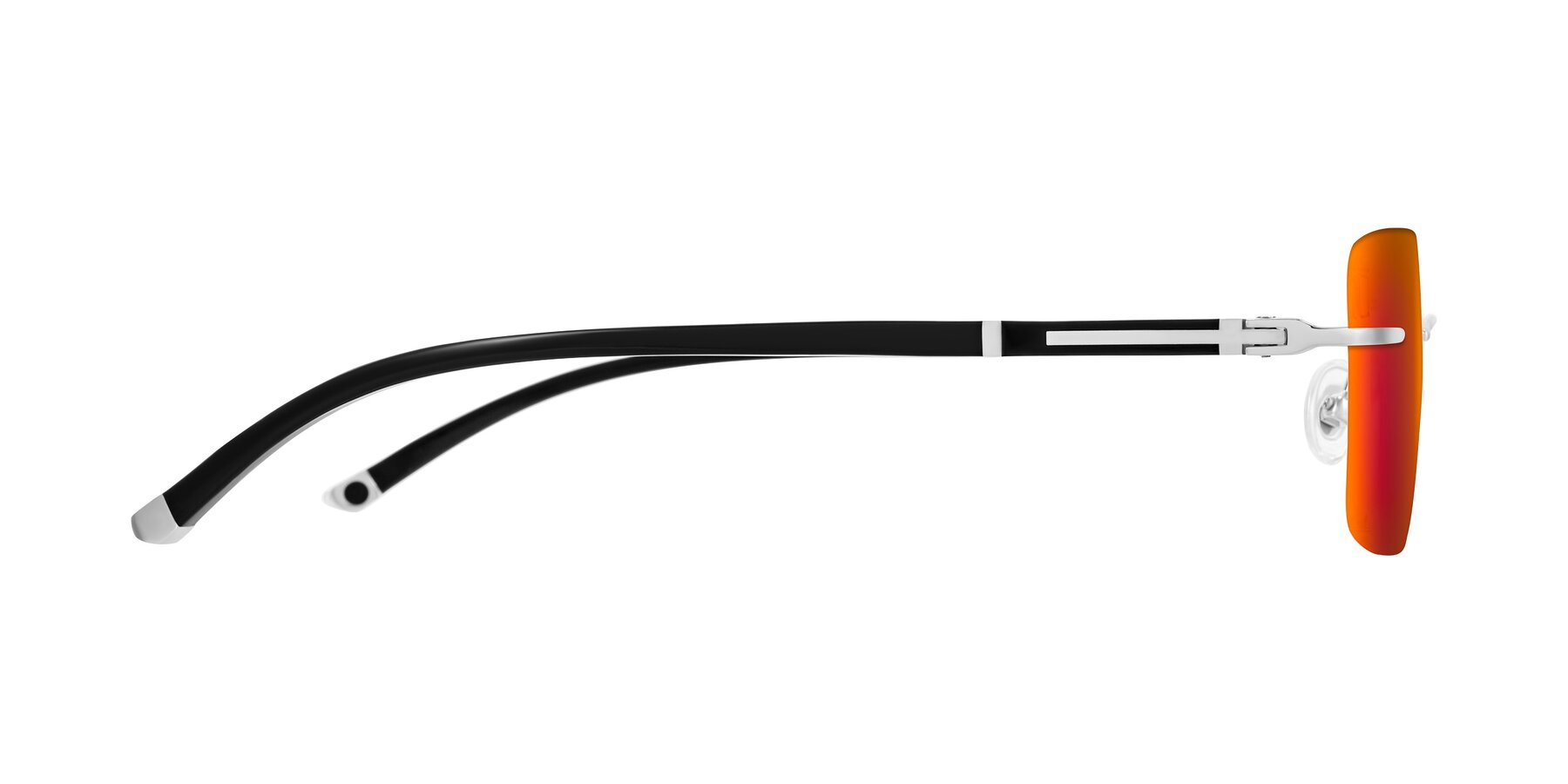 Side of Mist in Sliver/Black with Red Gold Mirrored Lenses