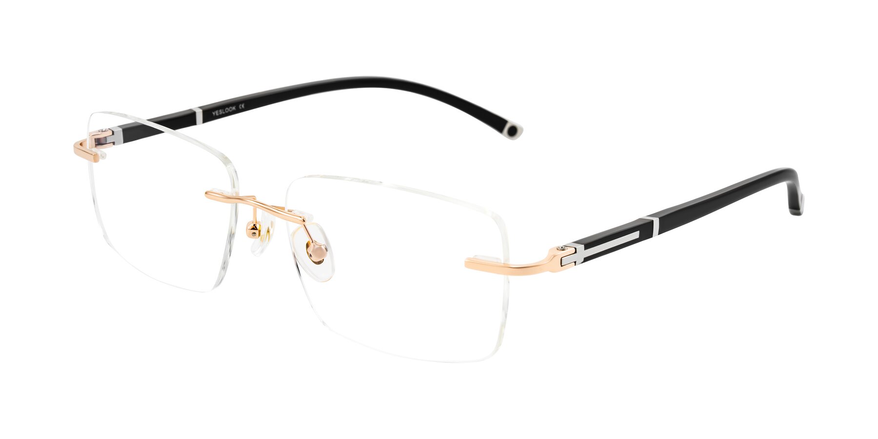 Angle of Mist in Rose Gold/Brown with Clear Blue Light Blocking Lenses