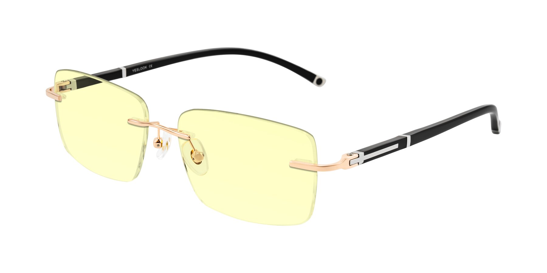 Angle of Mist in Rose Gold/Brown with Light Yellow Tinted Lenses