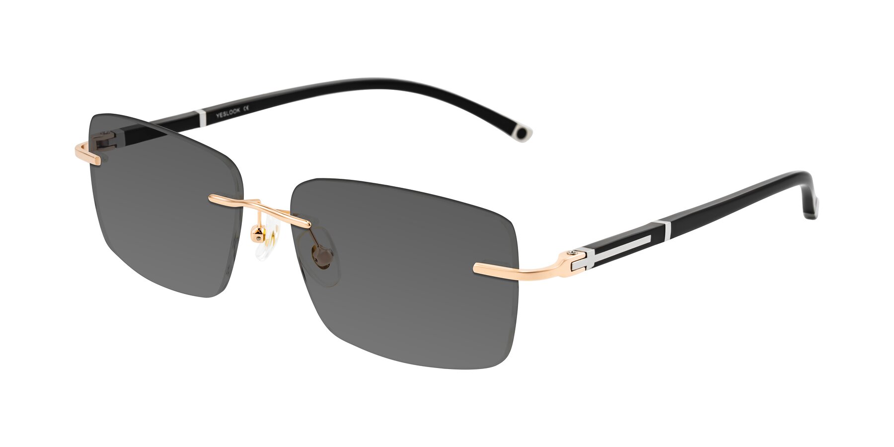 Angle of Mist in Rose Gold/Brown with Medium Gray Tinted Lenses