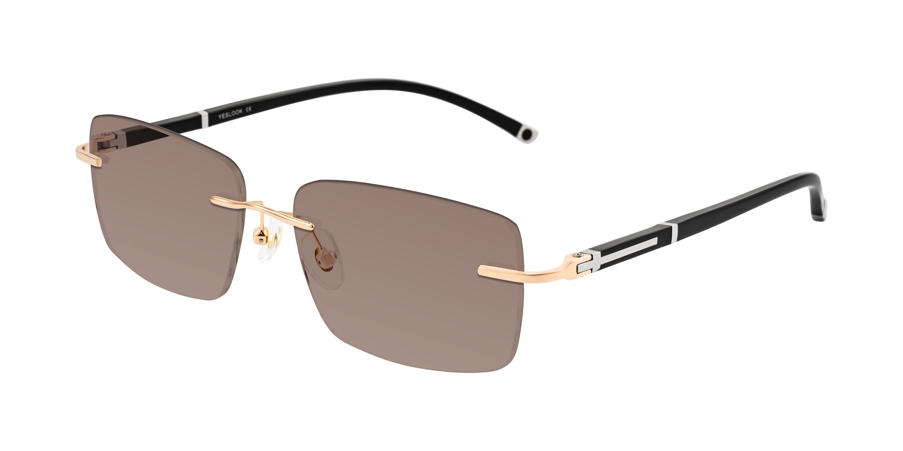Angle of Mist in Rose Gold/Brown with Medium Brown Tinted Lenses