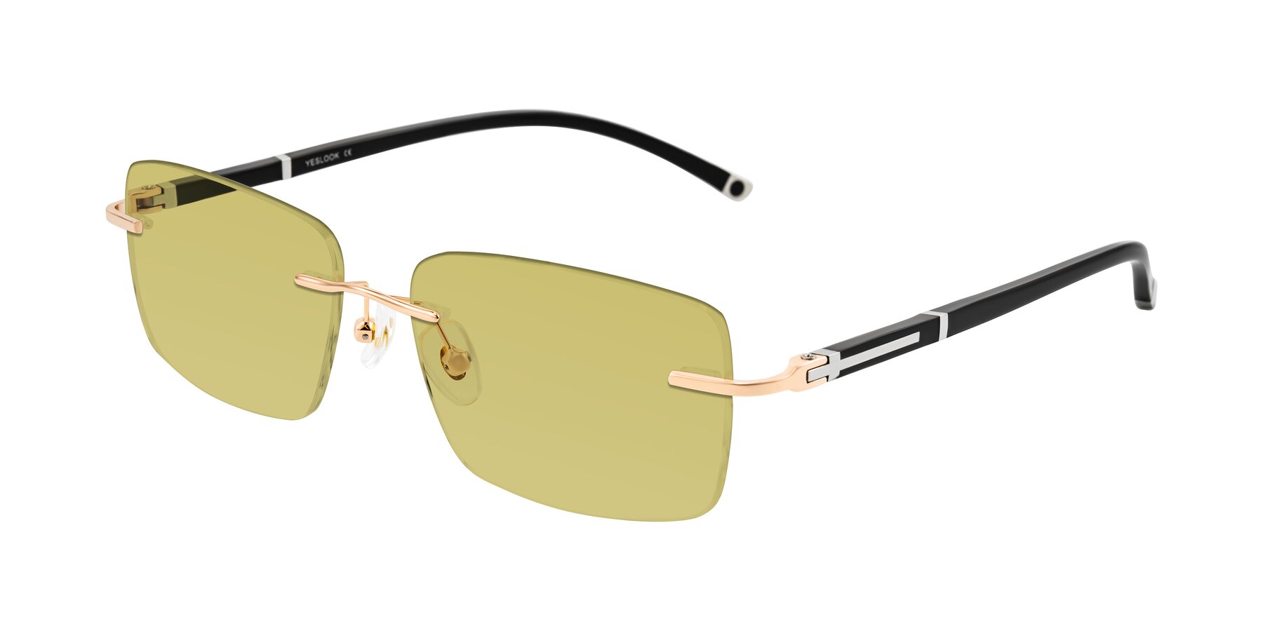Angle of Mist in Rose Gold/Brown with Medium Champagne Tinted Lenses