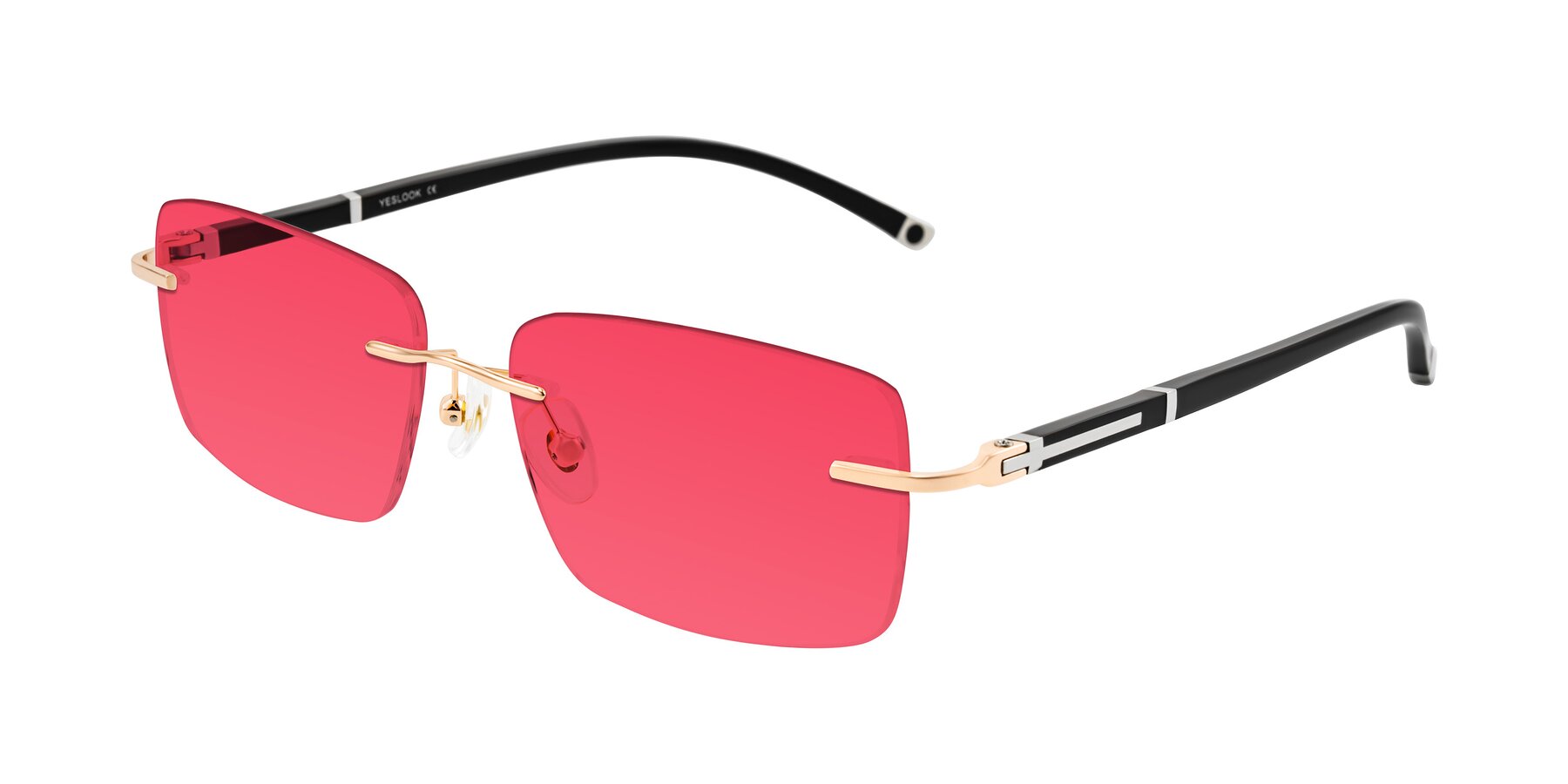 Angle of Mist in Rose Gold/Brown with Red Tinted Lenses