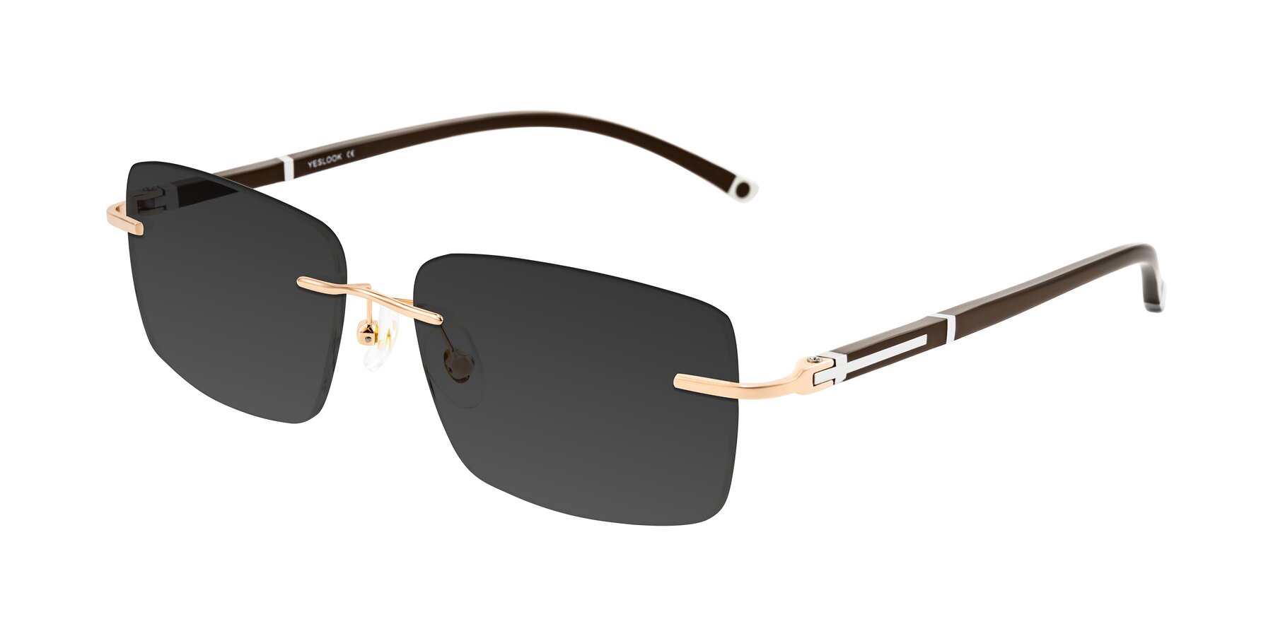 Angle of Mist in Rose Gold/Brown with Gray Tinted Lenses