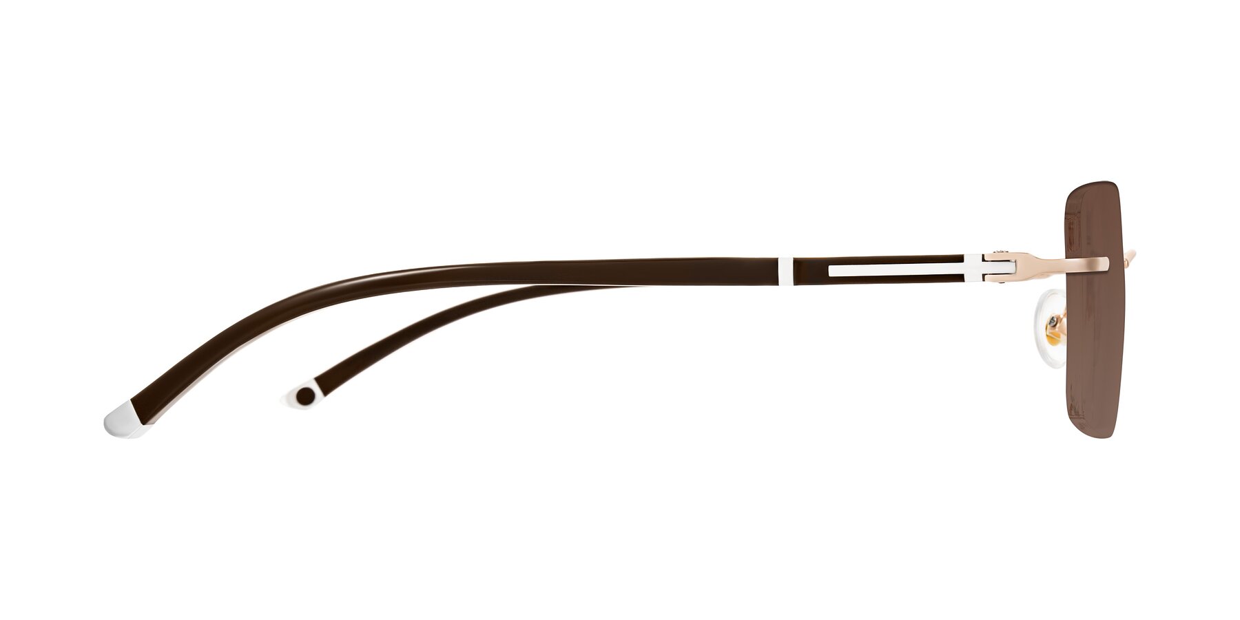 Side of Mist in Rose Gold/Brown with Brown Tinted Lenses