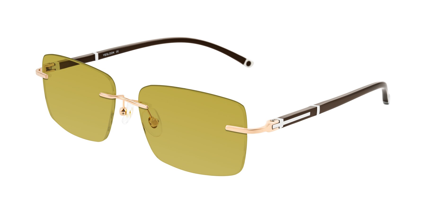Angle of Mist in Rose Gold/Brown with Champagne Tinted Lenses
