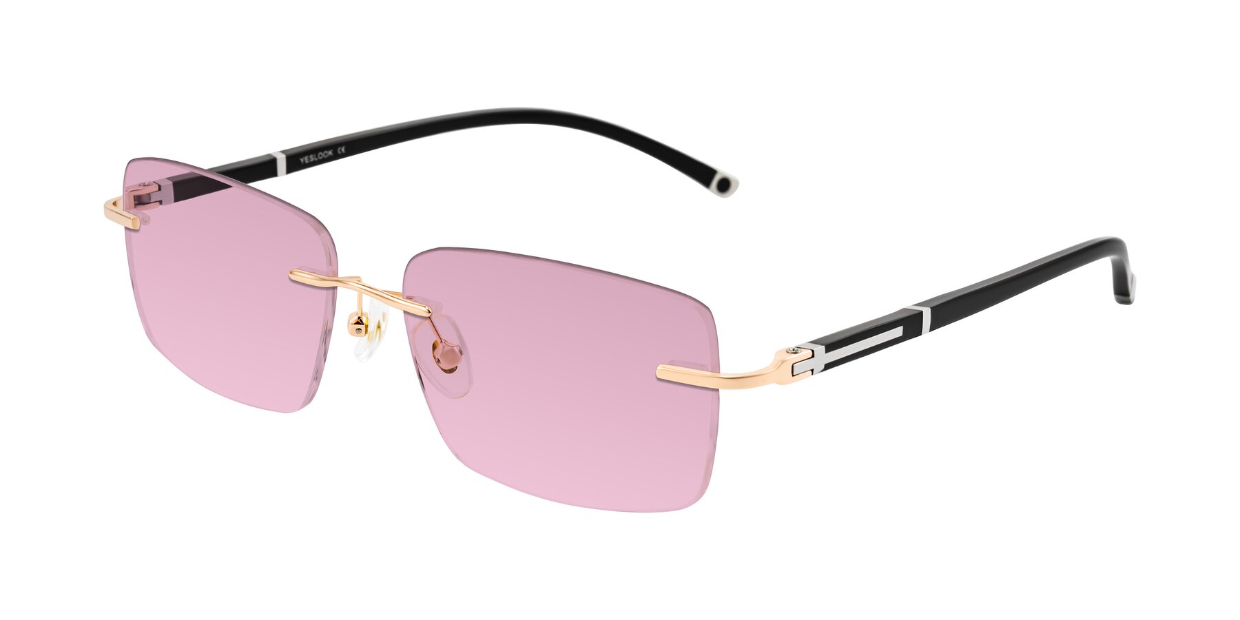 Angle of Mist in Rose Gold/Brown with Light Wine Tinted Lenses