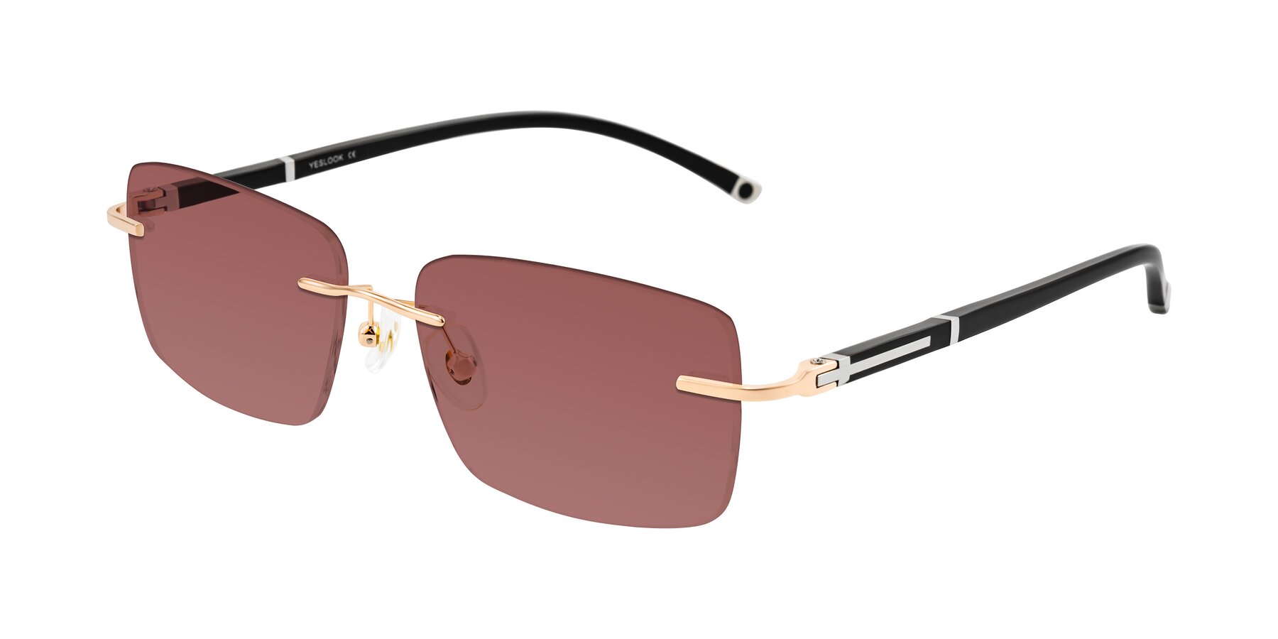 Angle of Mist in Rose Gold/Brown with Garnet Tinted Lenses
