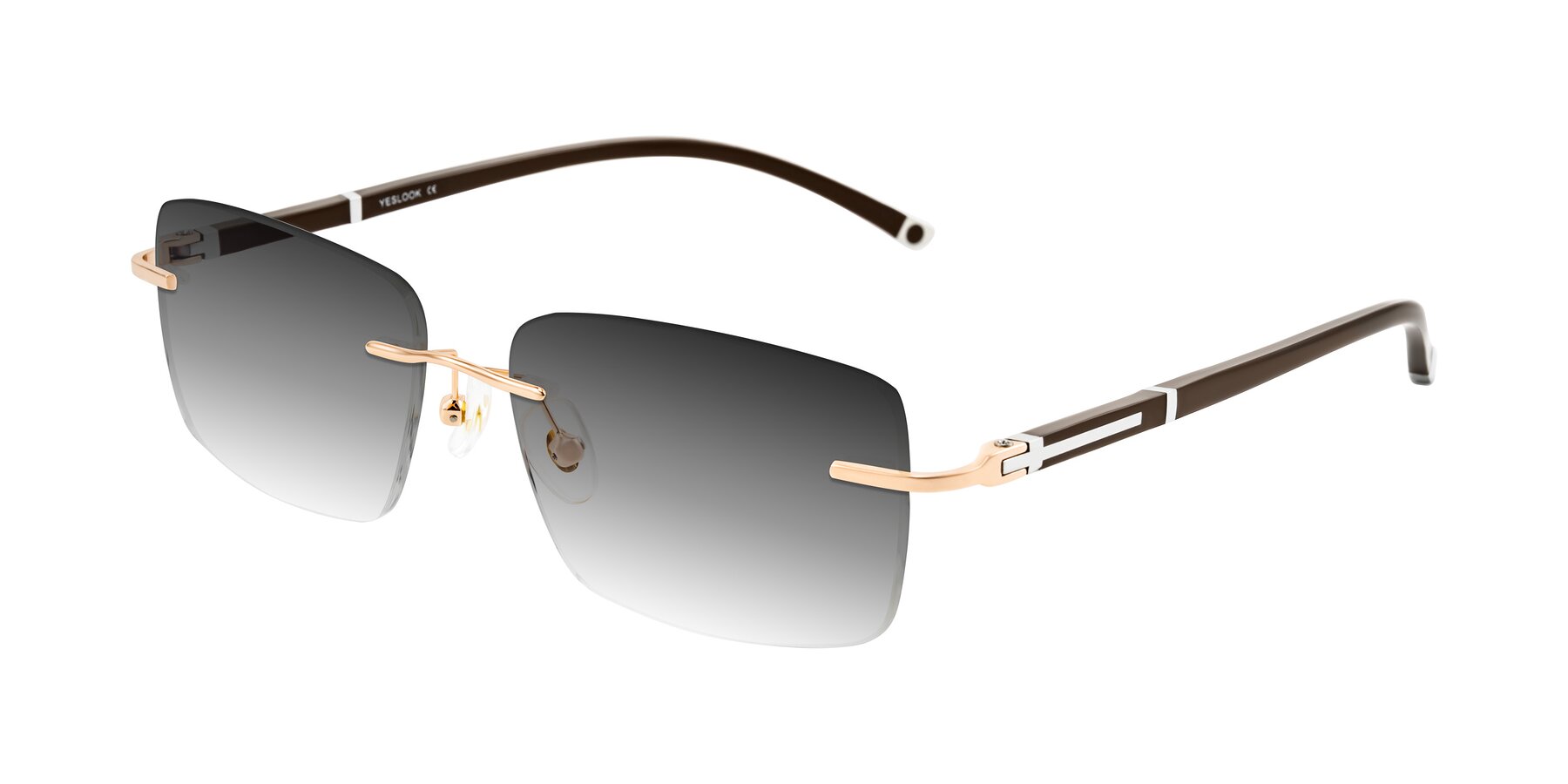 Angle of Mist in Rose Gold/Brown with Gray Gradient Lenses