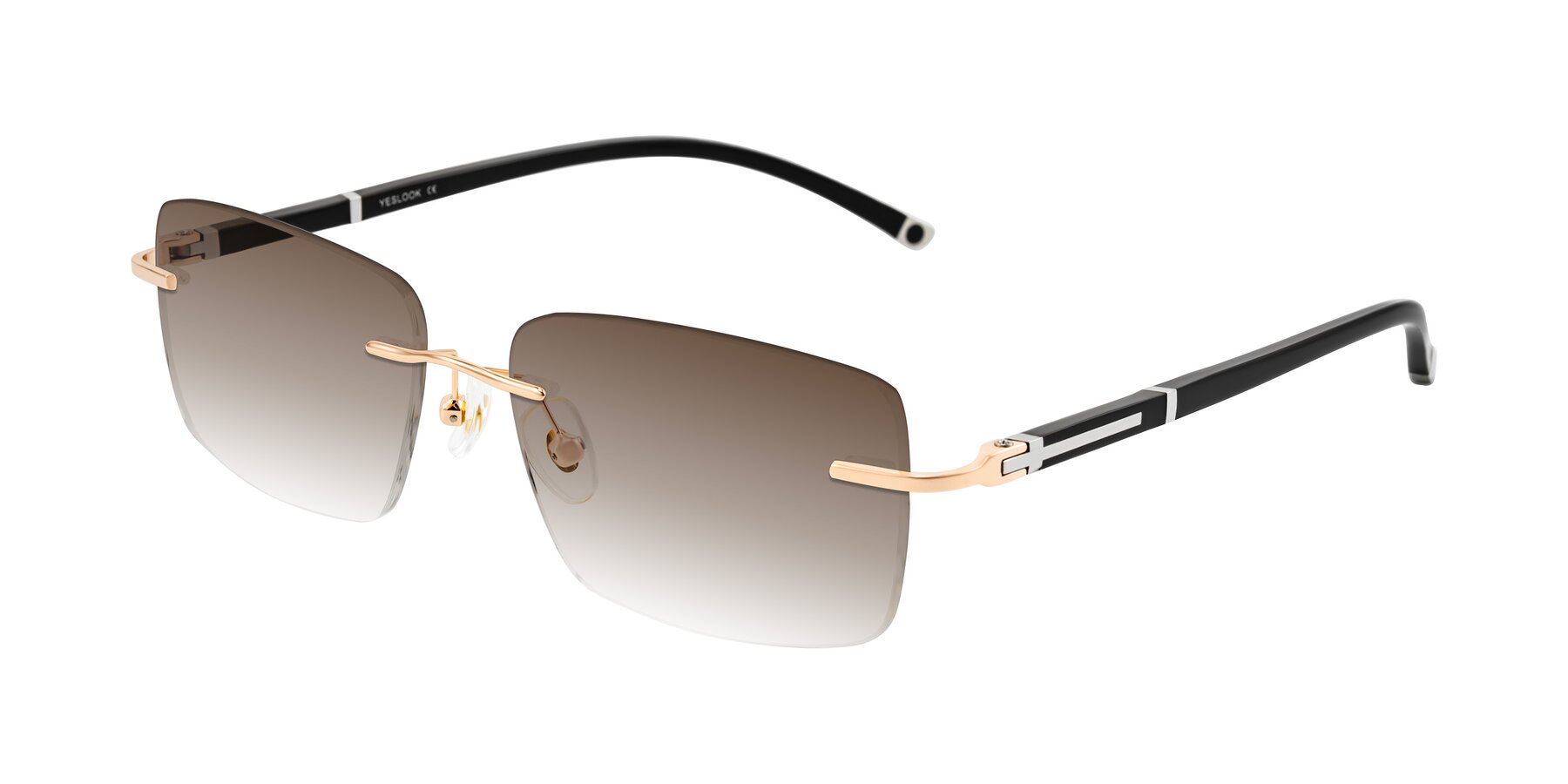 Angle of Mist in Rose Gold/Brown with Brown Gradient Lenses