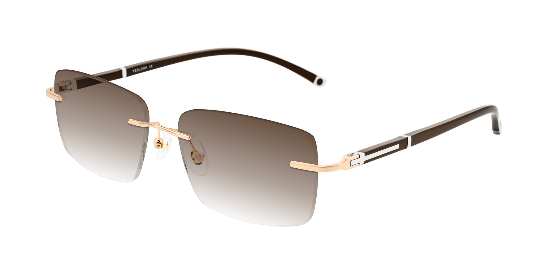 Angle of Mist in Rose Gold/Brown with Brown Gradient Lenses