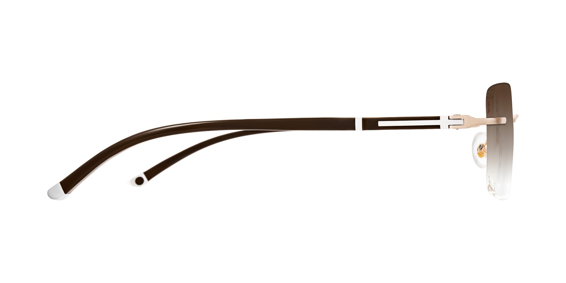 Side of Mist in Rose Gold/Brown with Brown Gradient Lenses