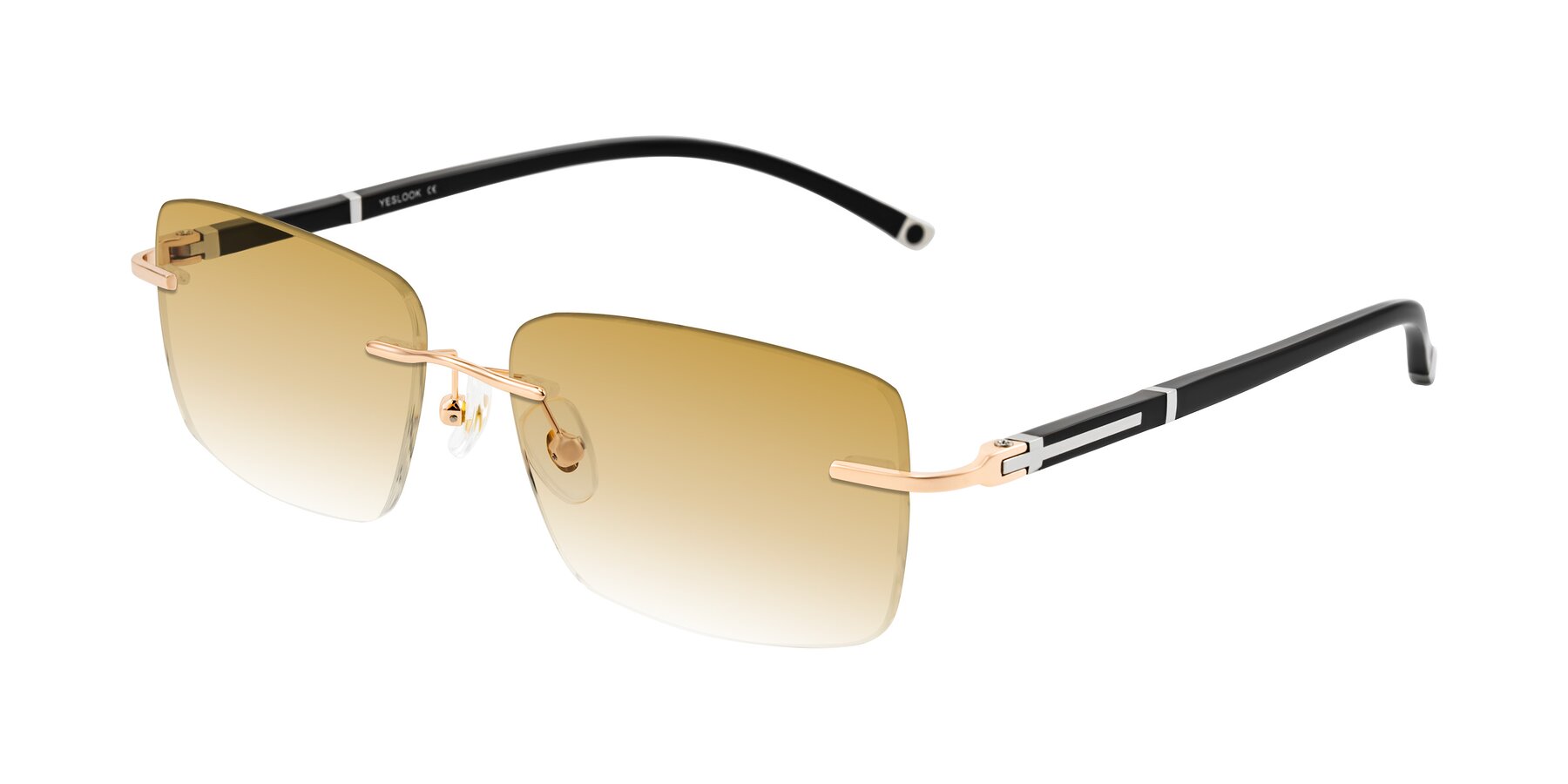 Angle of Mist in Rose Gold/Brown with Champagne Gradient Lenses
