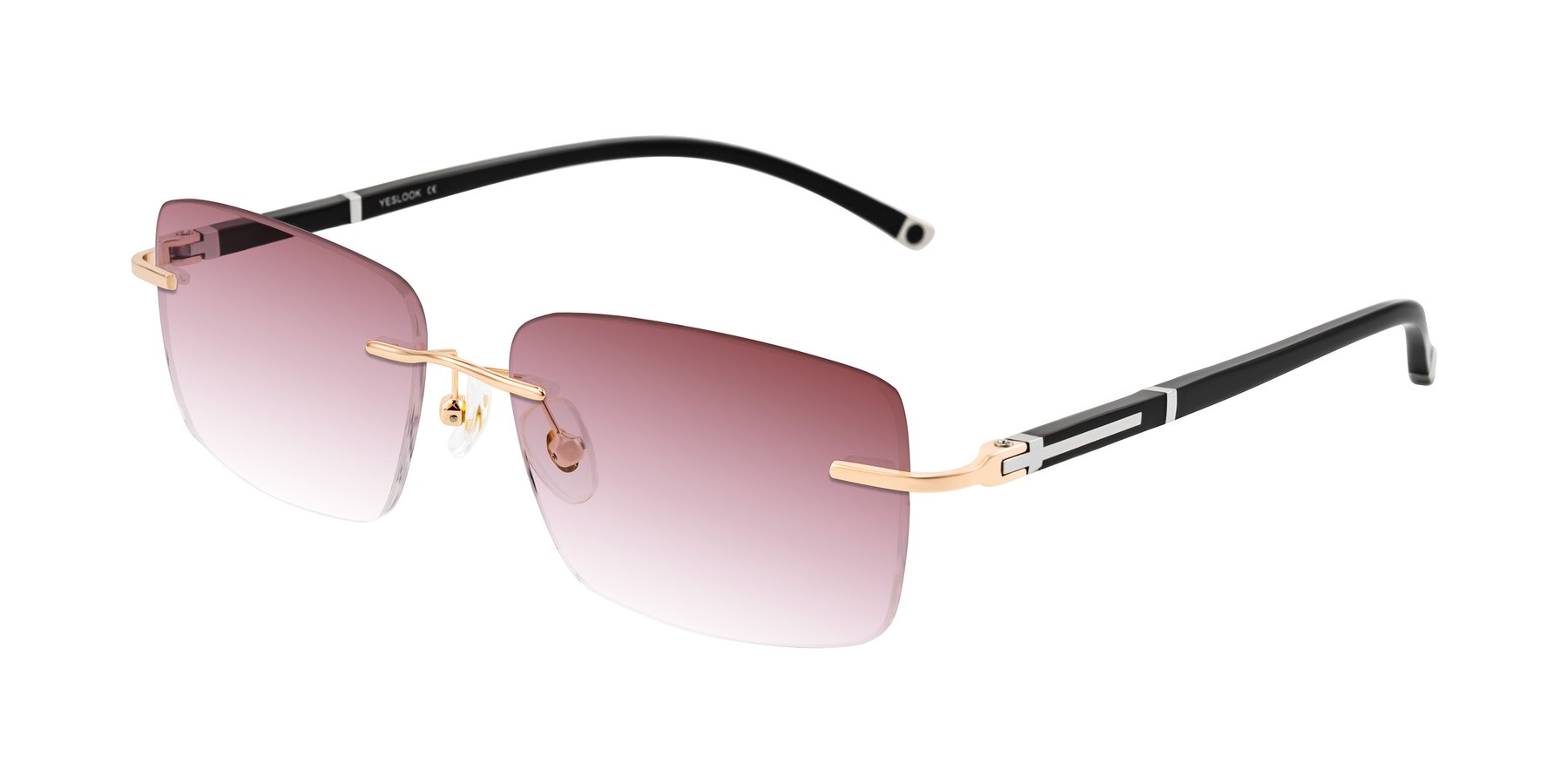 Angle of Mist in Rose Gold/Brown with Garnet Gradient Lenses