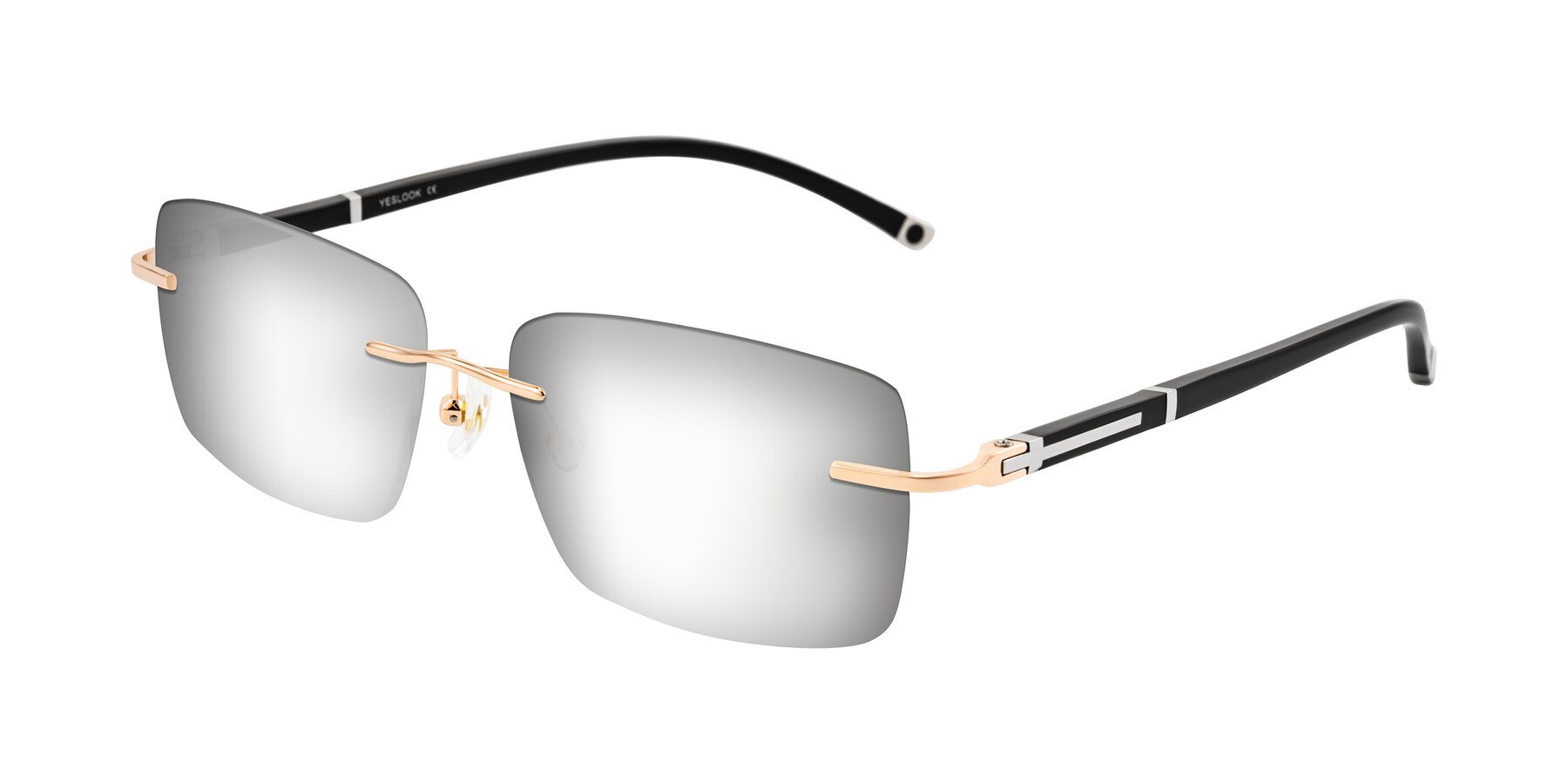 Angle of Mist in Rose Gold/Brown with Silver Mirrored Lenses
