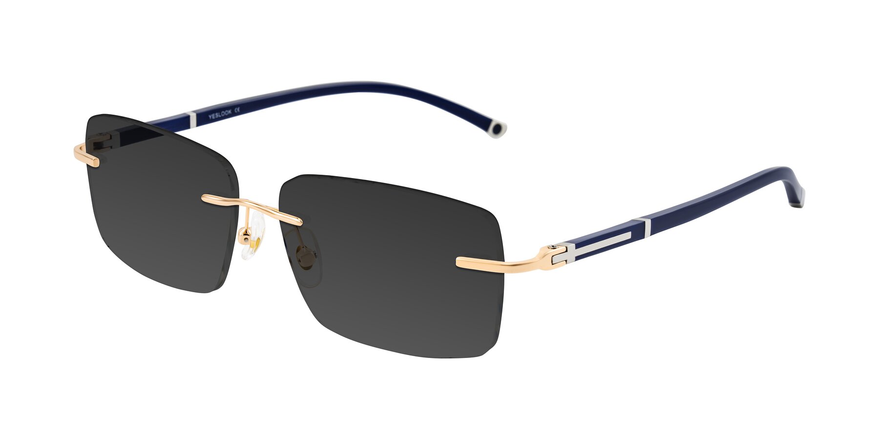Angle of Mist in Rose Gold/Blue with Gray Tinted Lenses