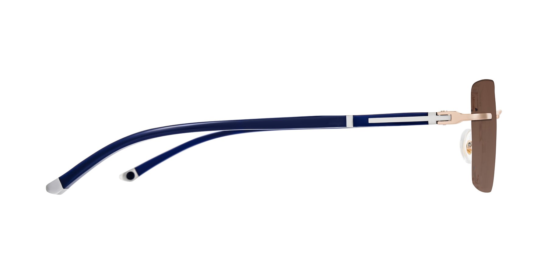Side of Mist in Rose Gold/Blue with Brown Tinted Lenses