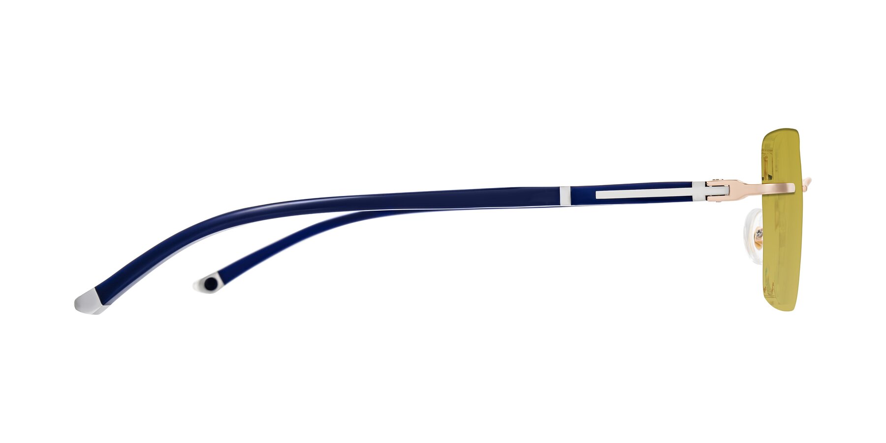 Side of Mist in Rose Gold/Blue with Champagne Tinted Lenses