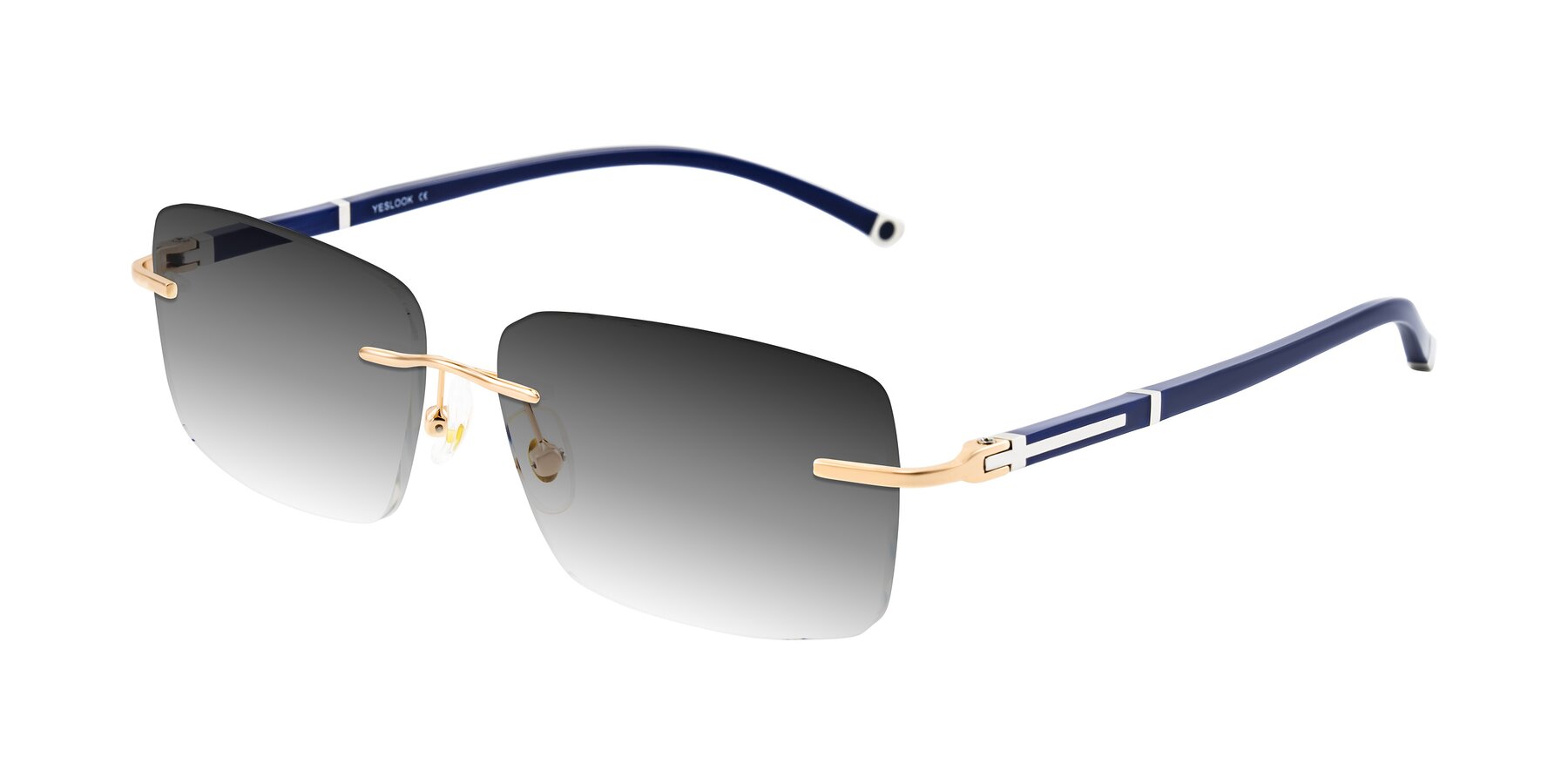 Angle of Mist in Rose Gold/Blue with Gray Gradient Lenses