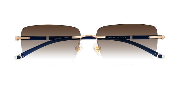 Front of Mist in Rose Gold/Blue