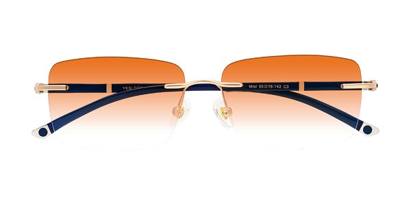 Front of Mist in Rose Gold/Blue