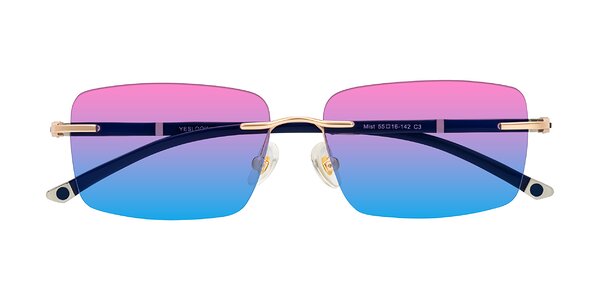 Front of Mist in Rose Gold/Blue