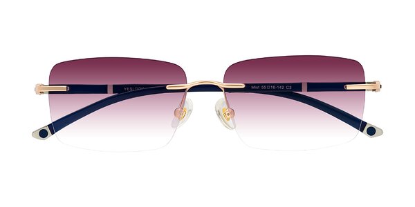 Front of Mist in Rose Gold/Blue