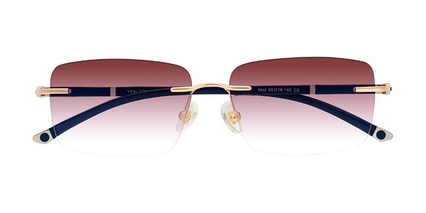 Front of Mist in Rose Gold/Blue