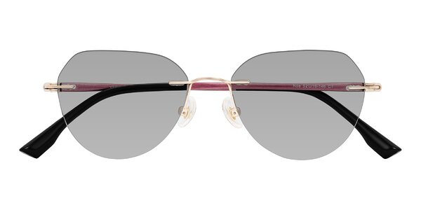 Front of Noe in Rose Gold/Purple