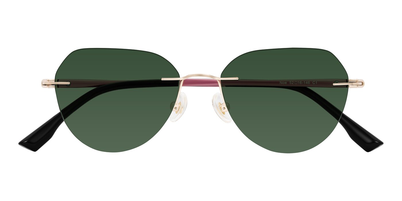 Noe - Rose Gold/Purple Tinted Sunglasses