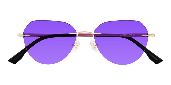 Front of Noe in Rose Gold/Purple