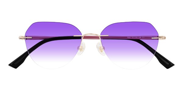Front of Noe in Rose Gold/Purple