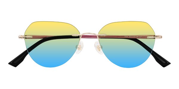 Front of Noe in Rose Gold/Purple